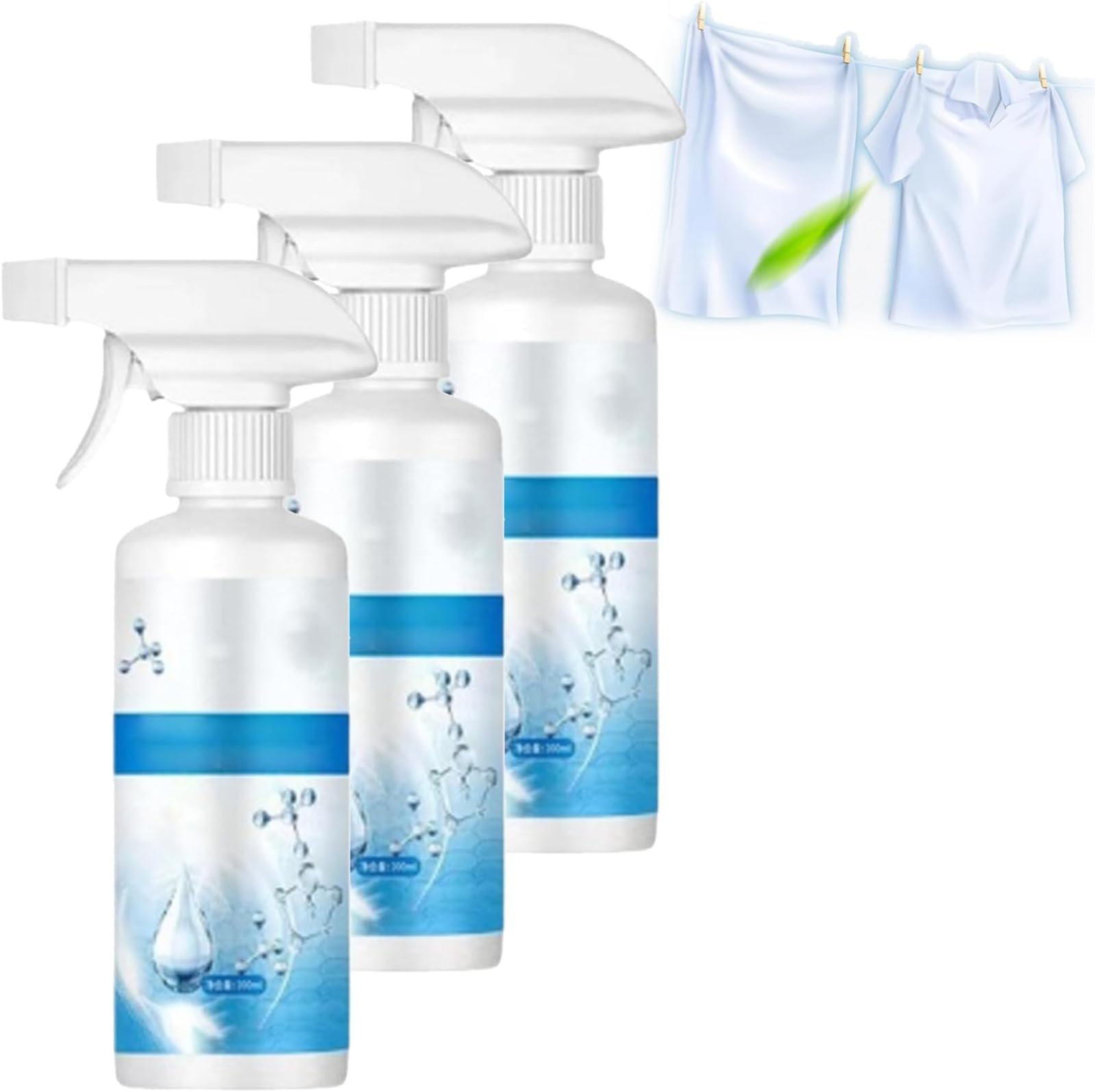 Non-Ionic Laundry Stain Removal Emulsifier, Active Enzyme Laundry Stain Remover, Releaser Spray, Powerful Stain Remover Clothes Dry-Clean Spray (3 Pcs)