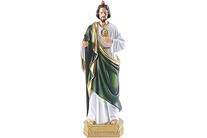 8 inch Saint Jude Statue: Resin Religious Statuary for Devotion and Decor