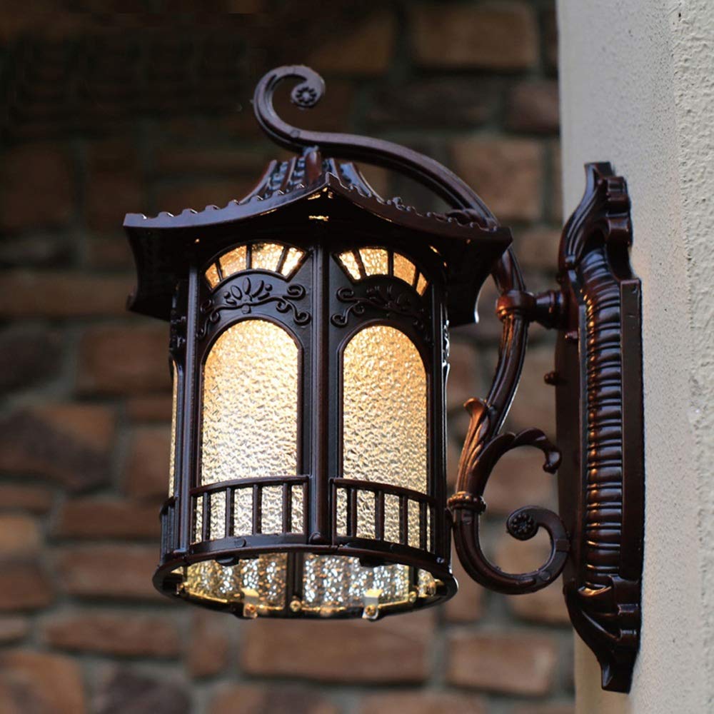 Antyczna latarnia ścienna zewnętrzna Chińska retro lampa ogrodowa Oświetlenie willi Drzwi balkonowe Wodoodporny i nierdzewny ogród