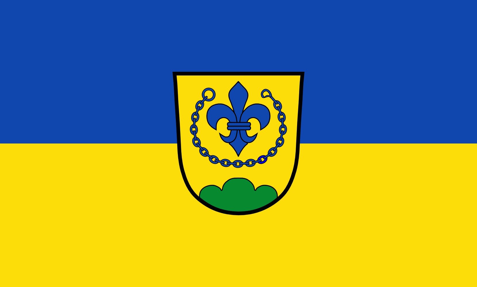 Drapeau Außernzell grand format paysage 1.35m² pavillon pour mât de mairie