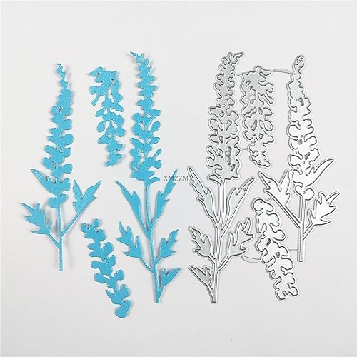 Miniatura 3 de Troqueles de corte de metal lavanda para hacer tarjetas, kit de troquelado de papel en relieve, suministros de bolsillos de almacenamiento,