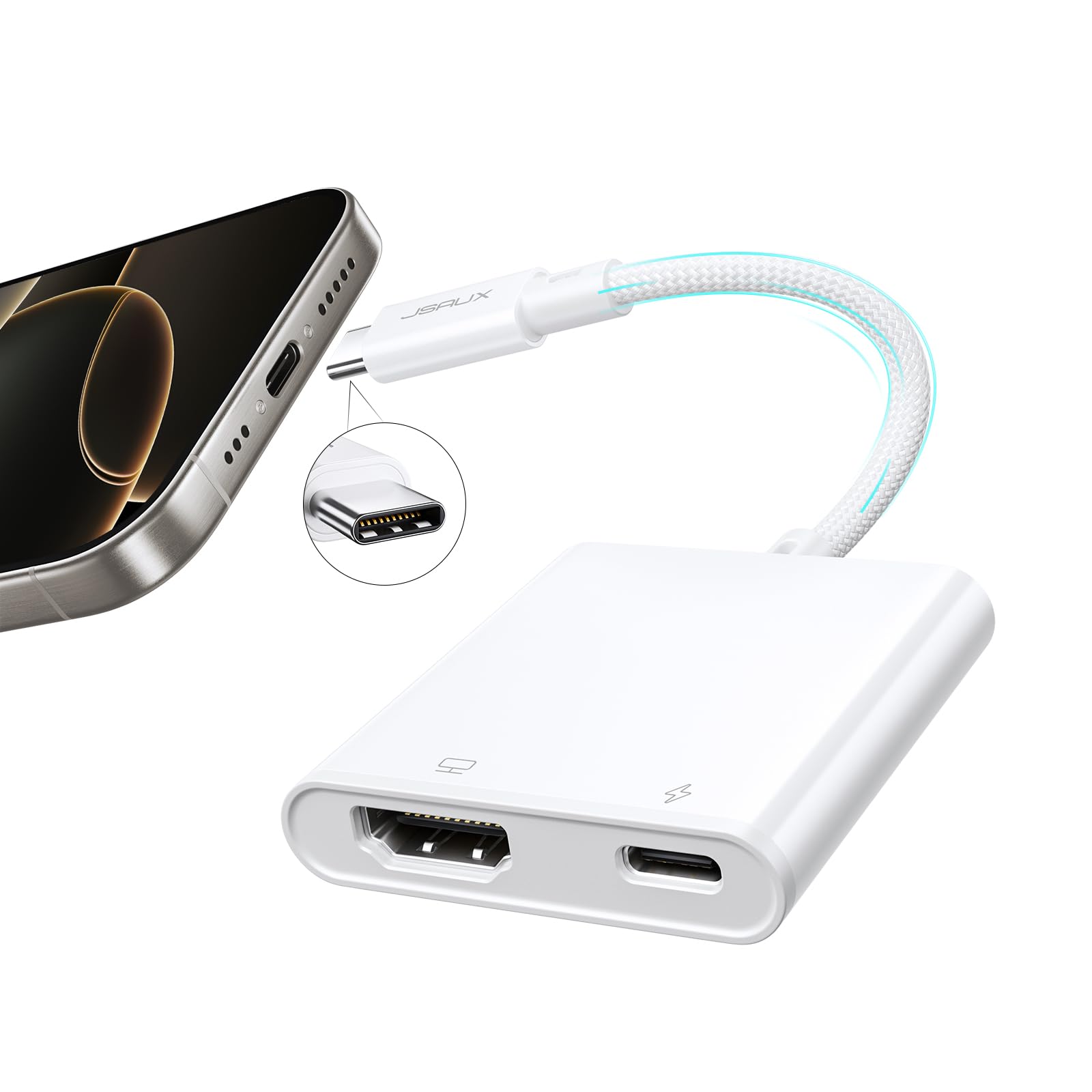 JSAUX Display Type-C TO HDMI Adapter 4K UHD