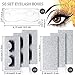 Maitys 50 Sets Empty Eyelash Case Set, Include 50 Empty Eyelash Box Lash Box Packaging Eyelash Storage Box, 50 Eyelash Box Tray False Eyelash Storage Box Tray, 50 Internal Background Paper (Silver)