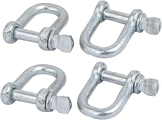 Aexit M5 Thread Steel Wire Rope D Shackle Fastener Silver Tone 4pcs (43f98dc2b6b5d7ae3554006de0816cd4)