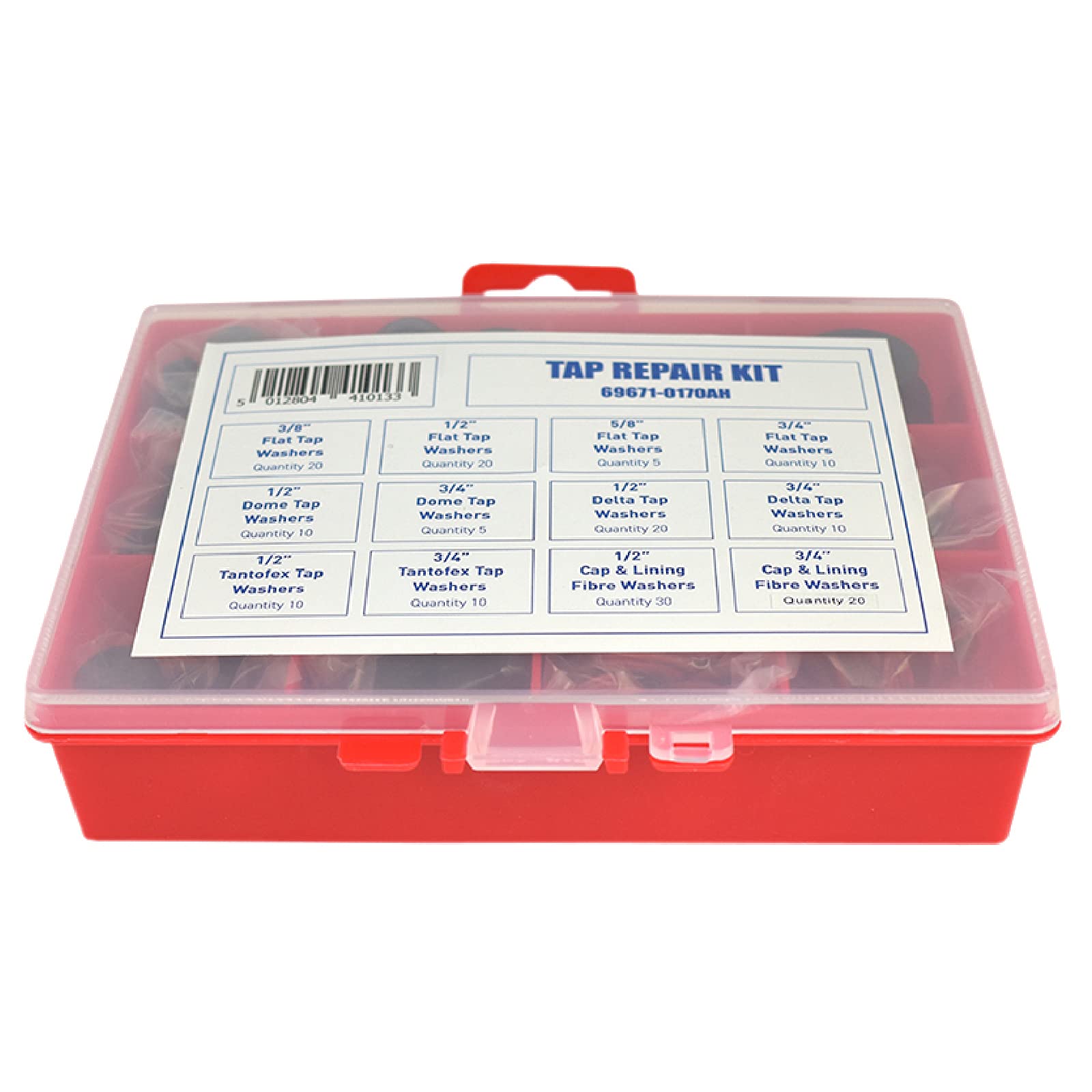 Arctic Hayes TWKIT 170 Pieces Water Tap Washer Repair Kit in Compact