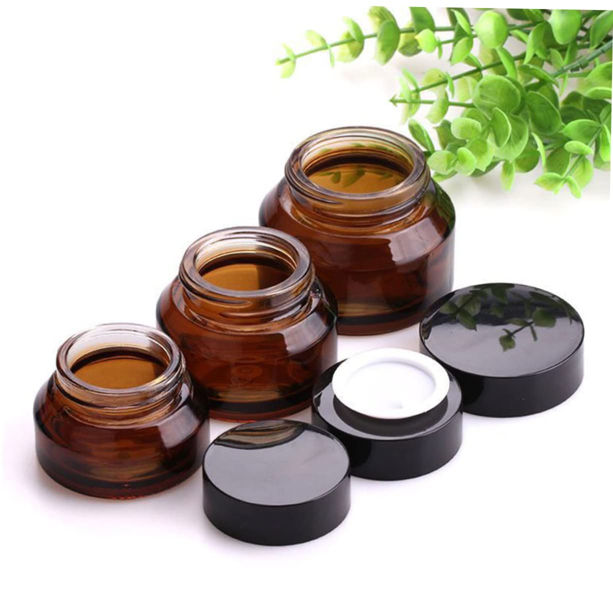 PACKOVE 5pezzi Bottiglie Viaggio Marrone Contenitori Per Crema e Occhi Vite Pratici Per Cosmetici e Lozioni