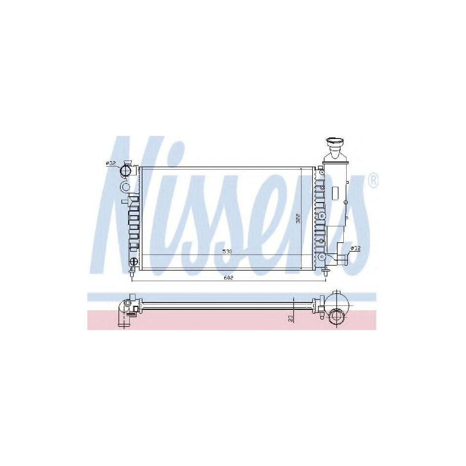 Nissens 61276 Radiatore Per Raffreddamento Del Motore-image