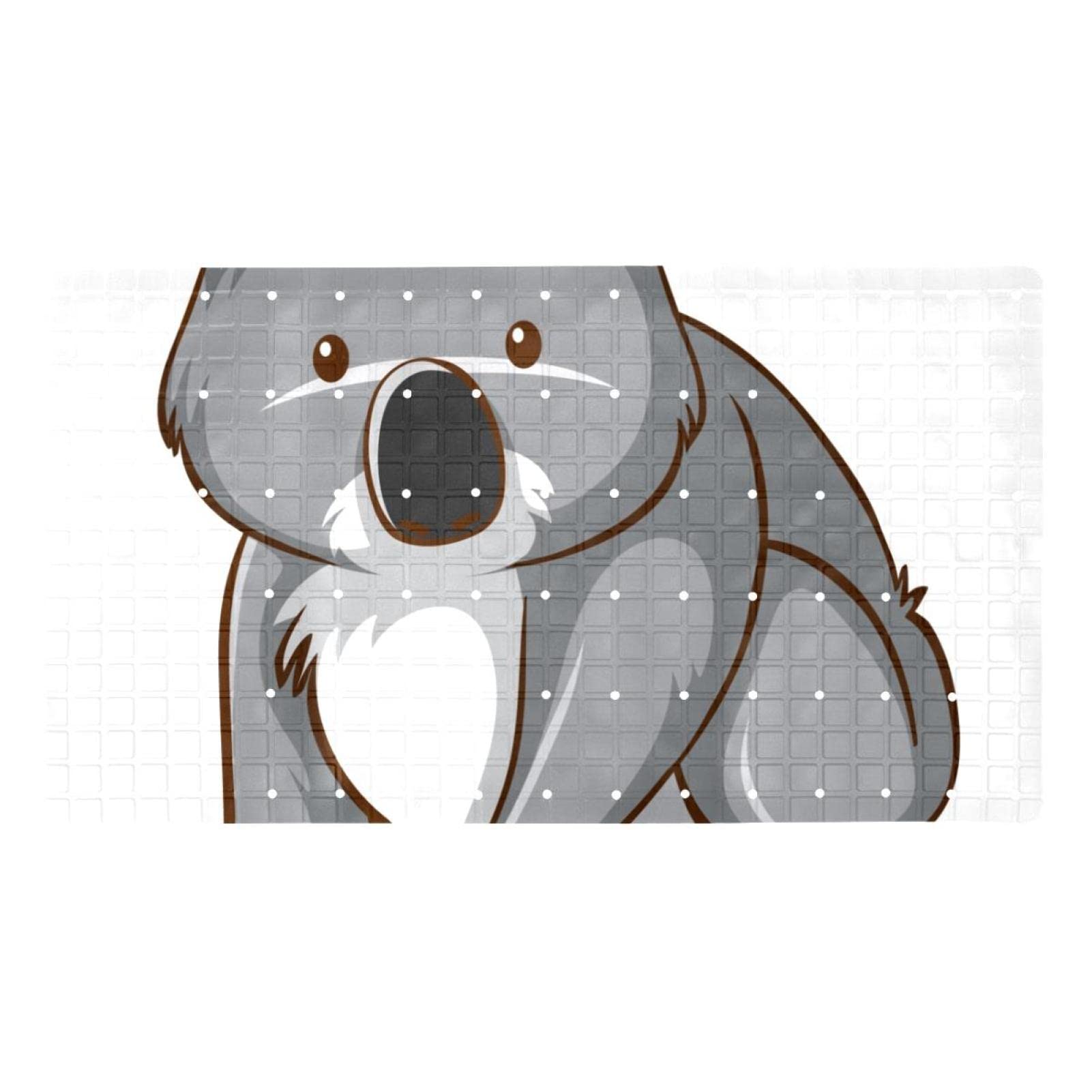 Rutschfeste Badematte Für Badewanne & Dusche – Mit Saugnäpfen, Abflusslöchern & Süßem Koala-Druck, Kinderfreundlich, 90 X 40 Cm