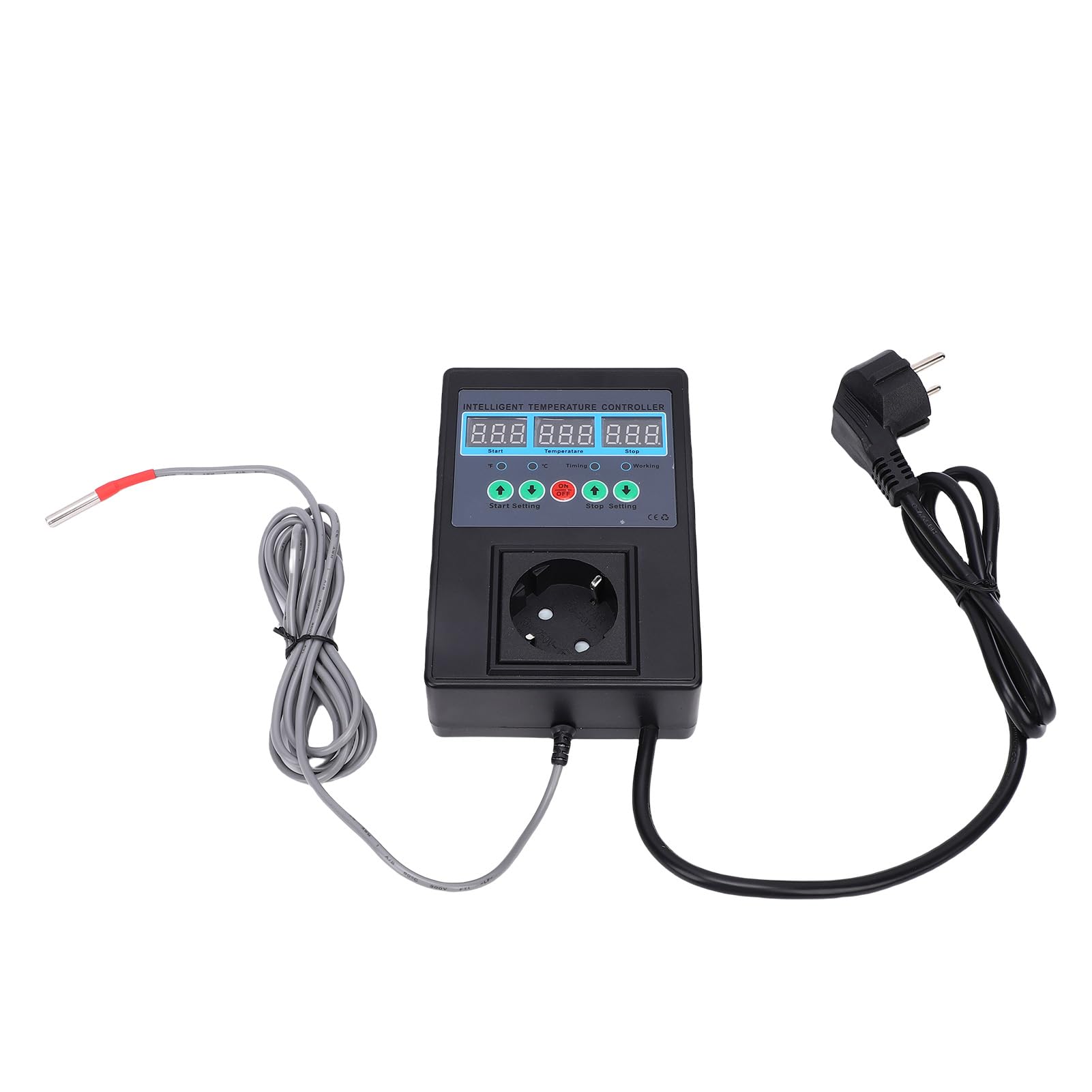 Ejoyous Regolatore di Temperatura Termostato Digitale per Riscaldamento ABS 15A 3300W 14F a 248F Interruttore di Uscita di Raffreddamento per Riscaldamento per Rettili Terrari Acquario Produzione di