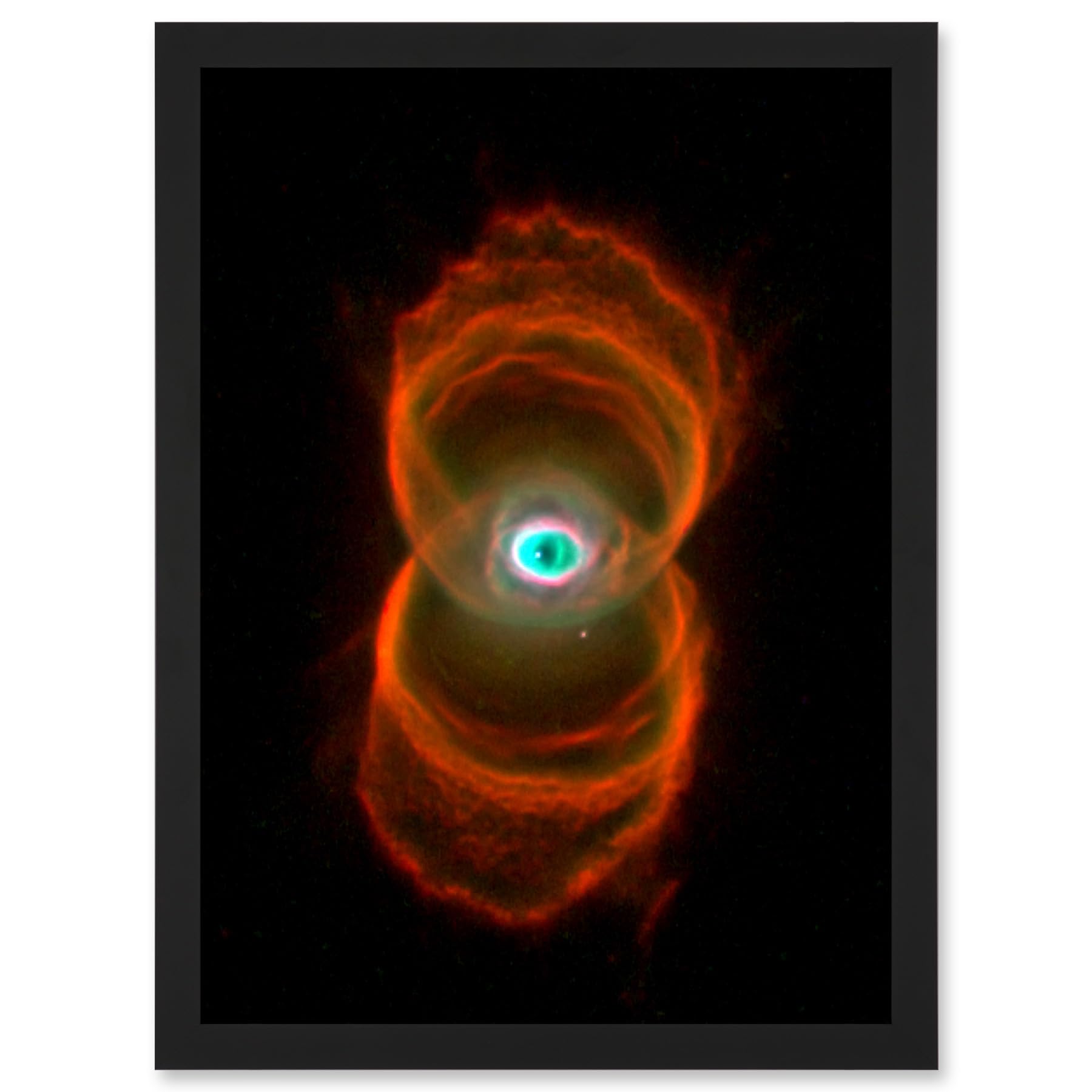 Artery8 Hubble Space Telescope Image Planetary Nebula Mycn18 Hourglass Pattern Of Stellar Matter Ejection Around A Dying Star Artwork Framed A3 Wall Art Print