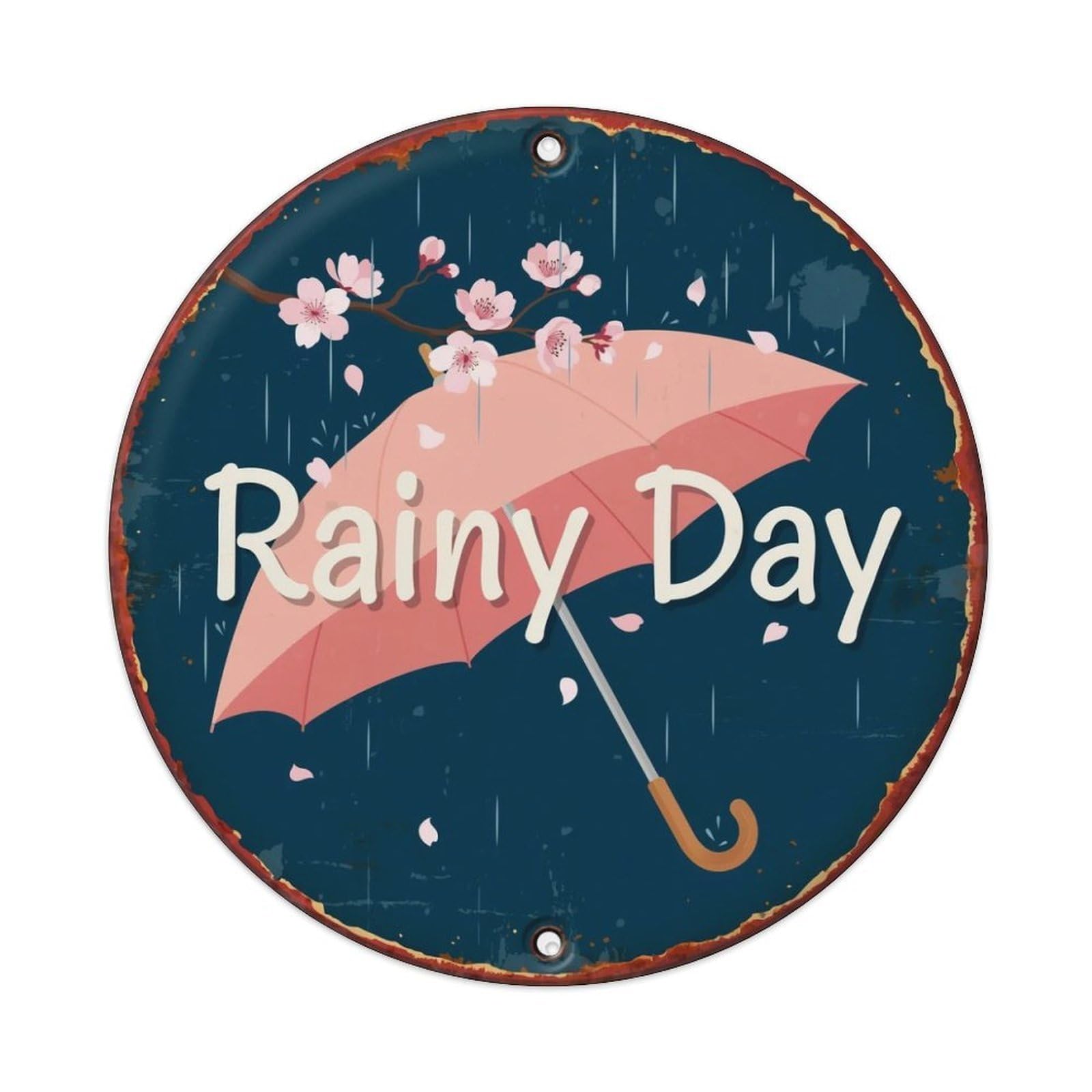 Rainy Day Japanese Manga Metal Tin Sign Plaque