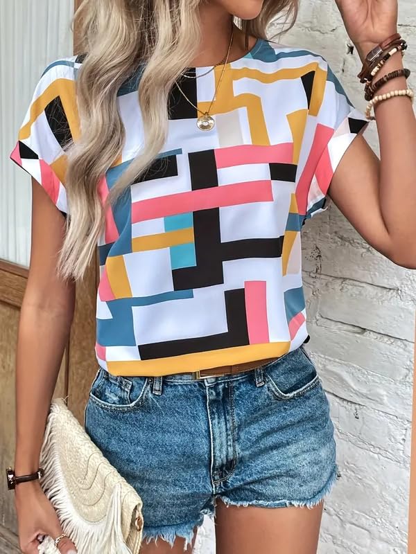 Niren Enterprise Pineapple Chax taxtured Printed Short Sleeve Women top, Pack of 1