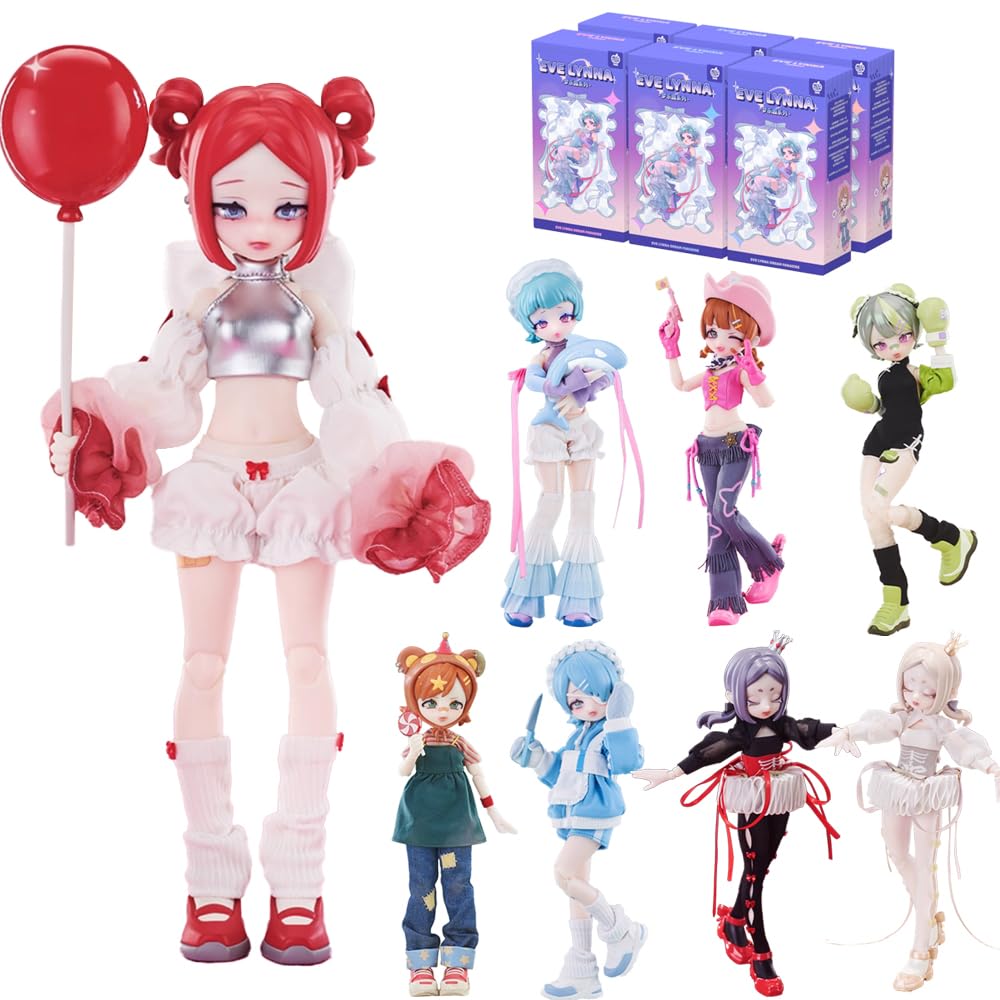 XiDonDon Eve Lynna Dream Paradise Series 18CM 1/12 BJD Dolls Cute Action Figures Collectibles Birthday Gift (Whole Set)
