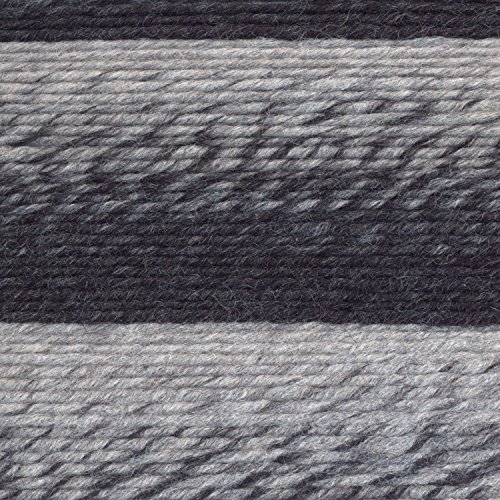 Image of Lion Brand Yarn 826-207 Scarfie Yarn, Silver /Charcoal
