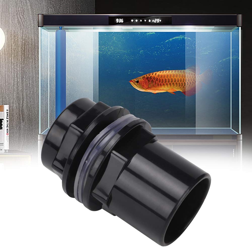 Zerodis 5 Pièces/Ensemble Joint de Connecteur de Tuyau d'eau D'aquarium en PVC, Adaptateurs de Tube d'air de Réservoir de Poisson Droit Réglable Accessoires de Tube de Réservoirs de Poisson(40mm)
