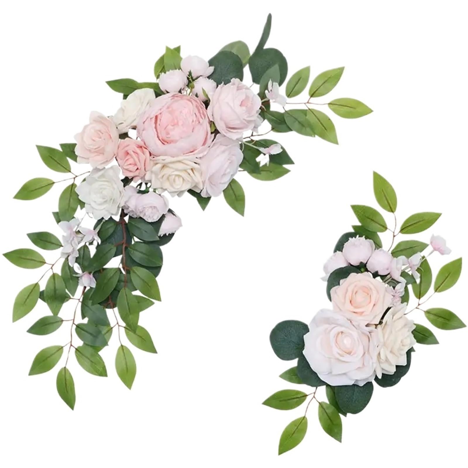künstlicher Hochzeitsbogen Blumen Kit Hochzeits-Willkommensschild Künstliche Rosen-Blumengirlande for Waldhochzeitsbogen-Blumen-Landhintergrund-Dekore(F)