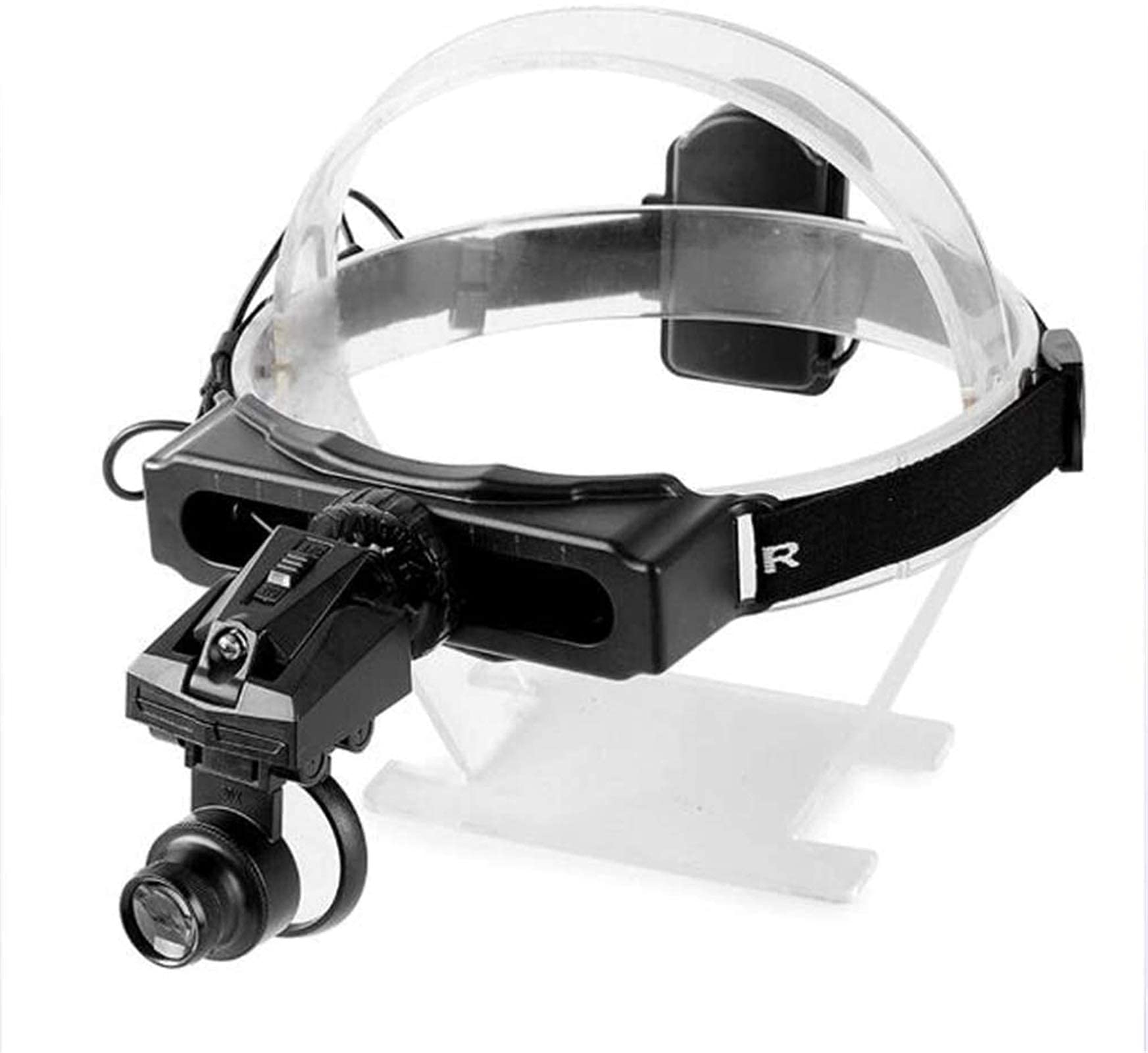 asdchZen Headband Magnifier,Head Mountlighted Magnifying Glasses,8 Lens 1.0X,1.5X,2.0X,2.5X,3.5X,5X,8X,20X Magnifier Led Light Handsfree Headband Magnifier Lamp Headband Glasses Magnif