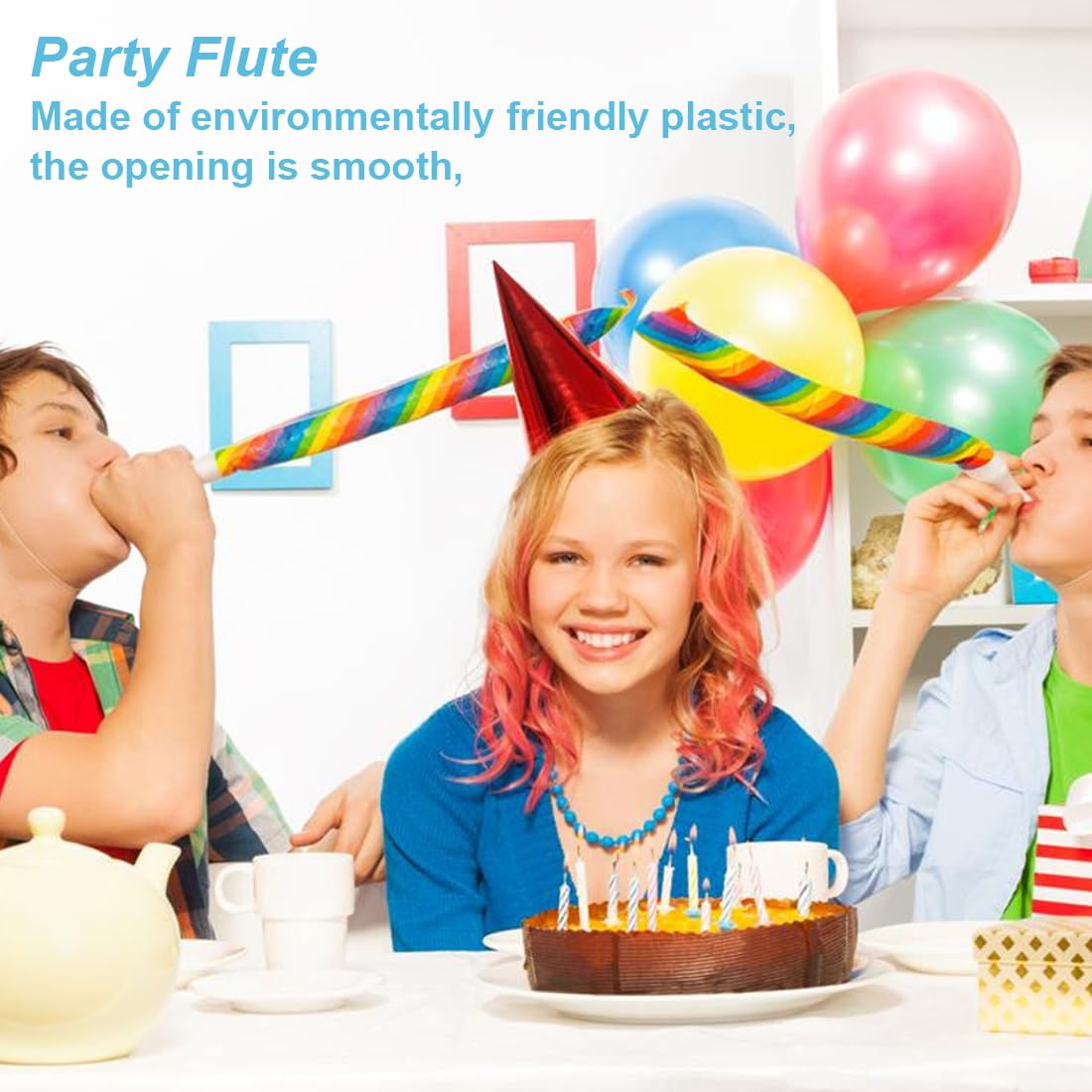 SGERUFZ 20 Sifflets Trompette pour Enfants, Sifflet Anniversaire Enfant, Sifflets Fête, Krachmacher, Pour Fête d'Anniversaire, Fête Enfants, Banquet, Graduation (Multicolore)