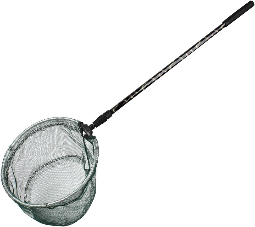 11.2" Dia Green Nylon Mesh Fish Shrimp Scoop Fishing Landing Net