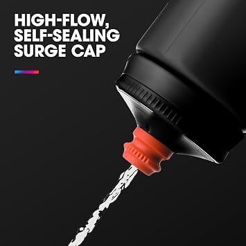 HydraPak Breakaway Surge Lightweight Bike Water Bottle (20oz, Charcoal)