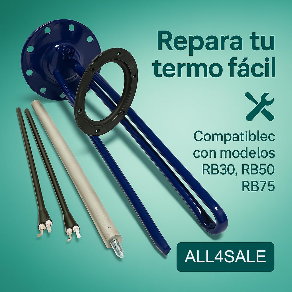 KIT Completo Portavainas FAGOR | Incluye 2 Resistencias 800W (1600W Total), Junta y Ánodo | Recambio de Reparación Esencial | Potencia y Protección Anticalcárea