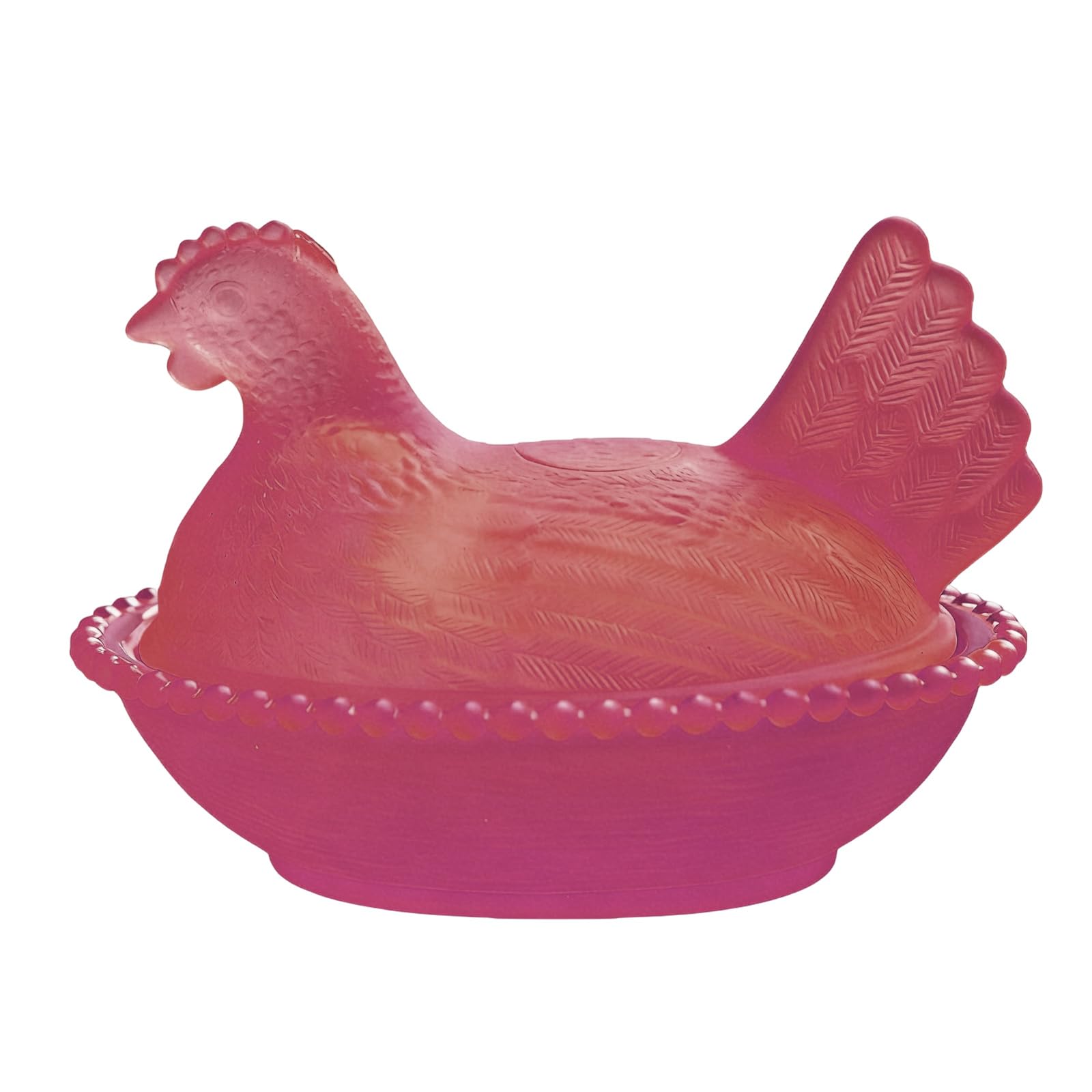 Snorvixre Glass Candys Jar Hen on Nest Candy, Cookie Jars Biscuits Food Storage Container Decorative Snacks Bowl Glass Hen