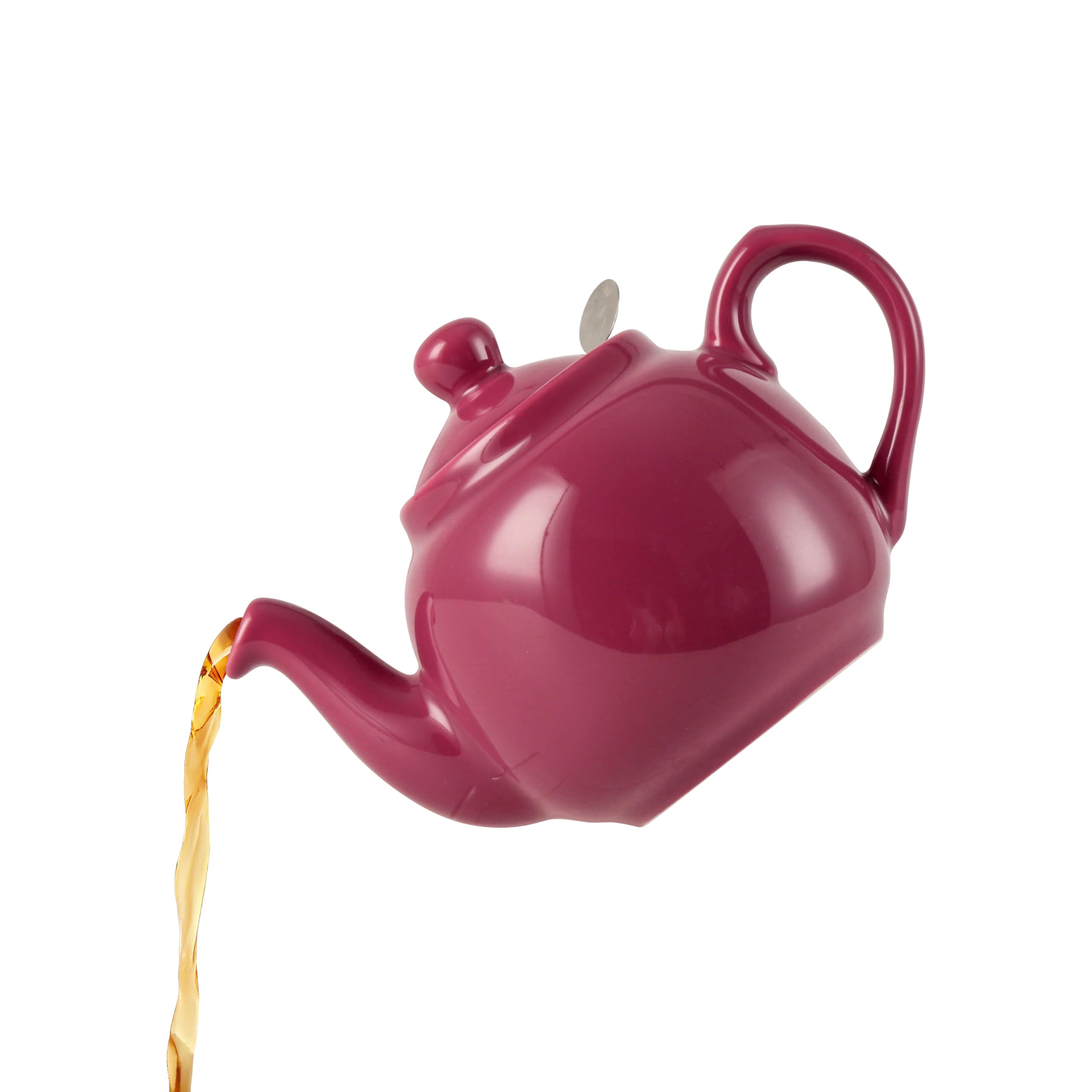 London Pottery Théière rustique avec infuseur, céramique, carmin, 2 tasses (600 ml) [produit importé parallèle]