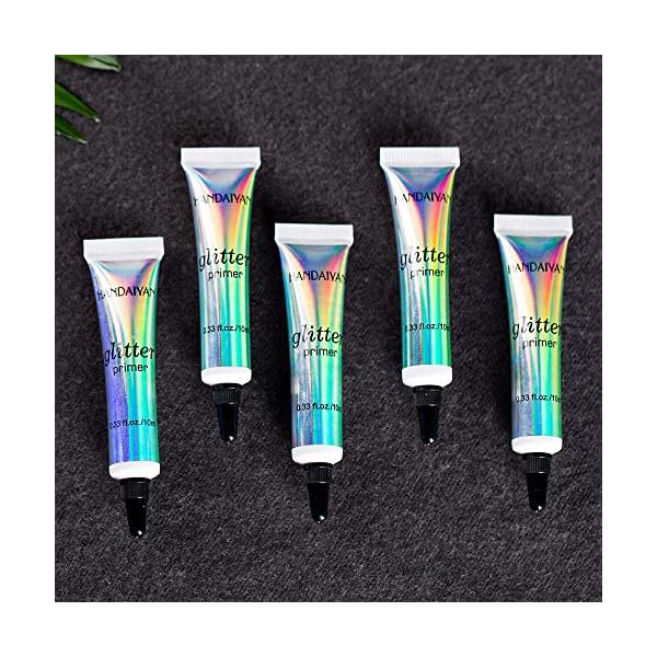 BELLESKY-Glitter-Eyeshadow-Primer-Gel-Waterproof-Smudgeproof-Eye-Primer-Base-Glue-Long-lasting-Professional-Eye-Shadow-Primer-Base-for-Eyes-Body-Face-Lip-2-PCS-10-ml MAEPEOR Cosmetic Glitter Glue Long Lasting Makeup Glitter Primer Gel Waterproof & Smudgeproof Primer Base Glue for Body Eyes Face Lip with Glitter, Body Jewels, Rhinestones (2 PCS, 10 ml)