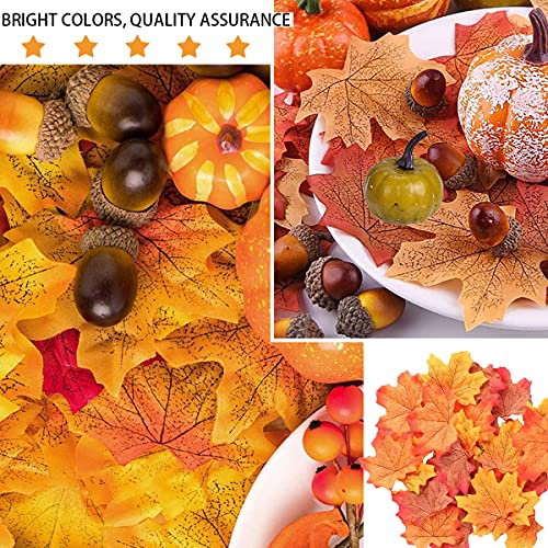 Zucche Artificiali, Set di Decorazioni Autunnali