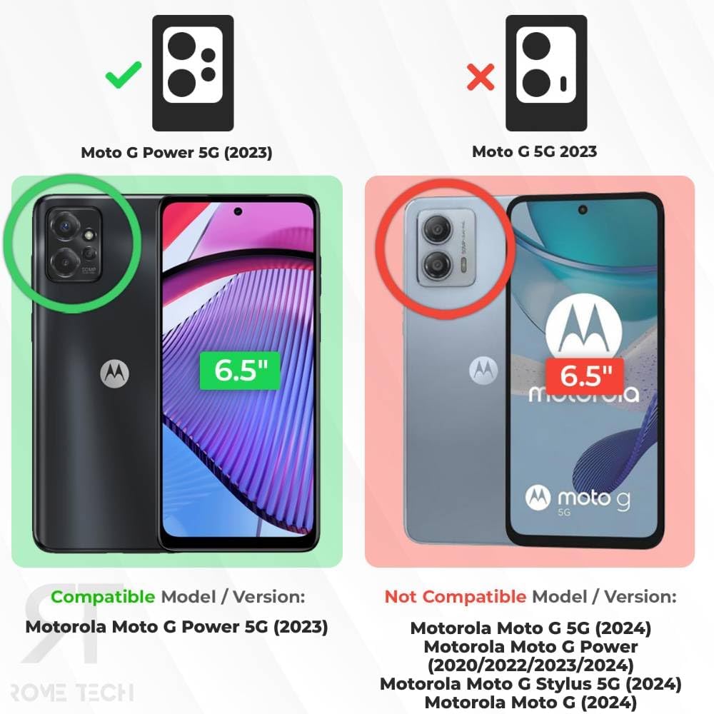 Designed for Motorola G Power 5G (2023) Case with Belt Clip Holster - Kickstand Cover Phone Case - Black - Image 2