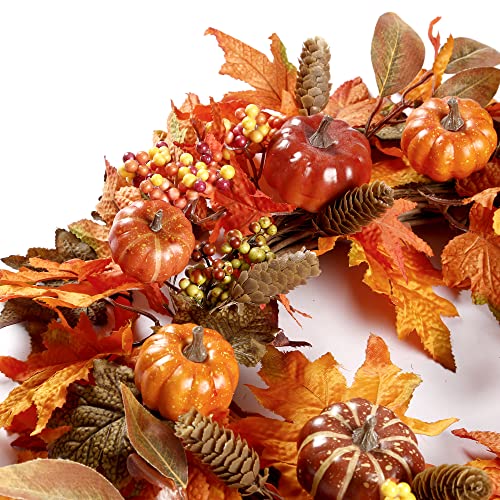 Sggvecsy Fall Wreath 20'' – Rustic Harvest Door Decor - Image 7