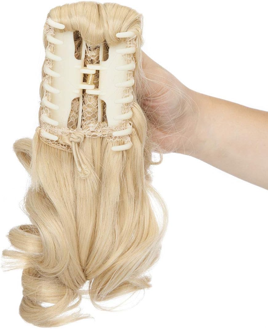 S-noilite clip in ponytail extension claw on hair extensions Synthetic Pony Tail hairpieces for women 12" & 110g Curly - Image 4