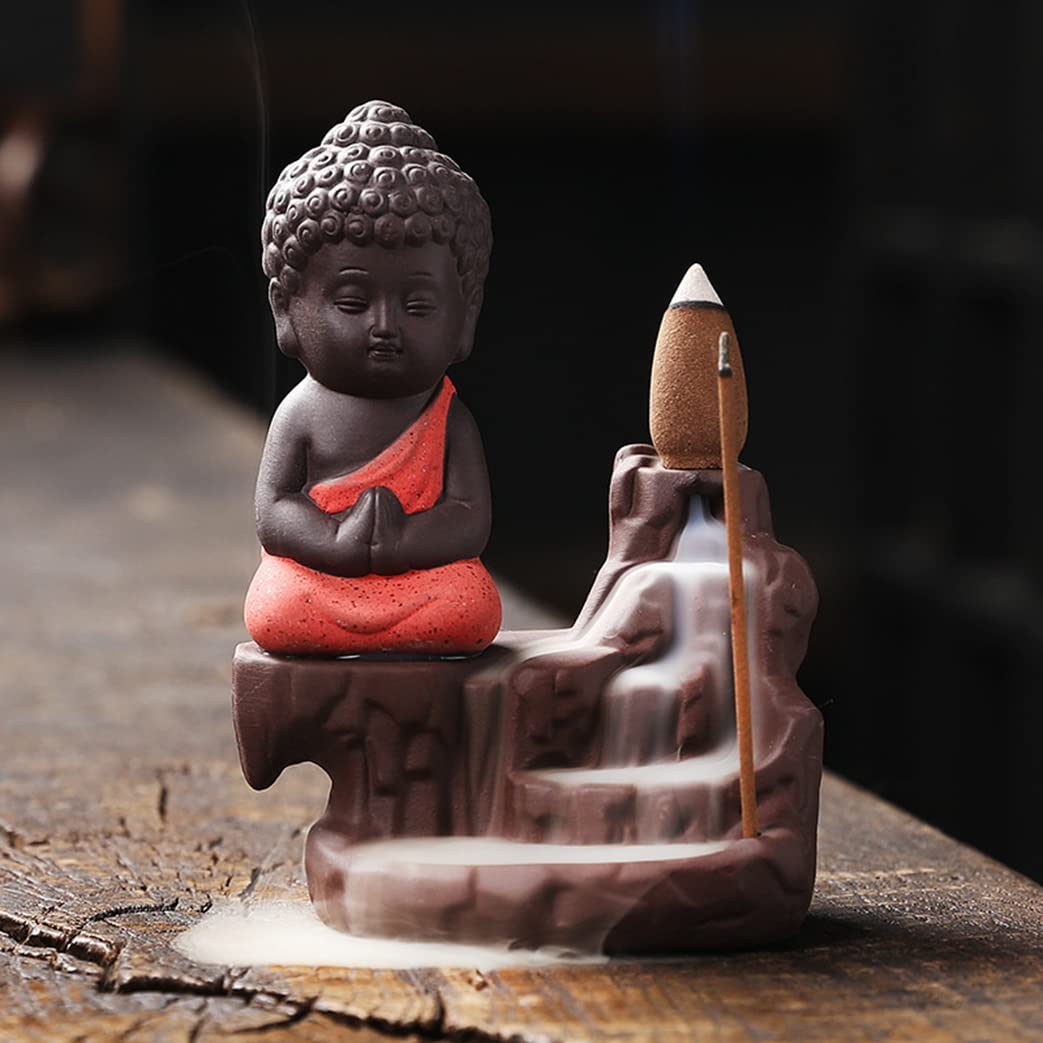 Brûleur d'encens de Zisha fait main cascade de fumée élégante et design épuré pour maison