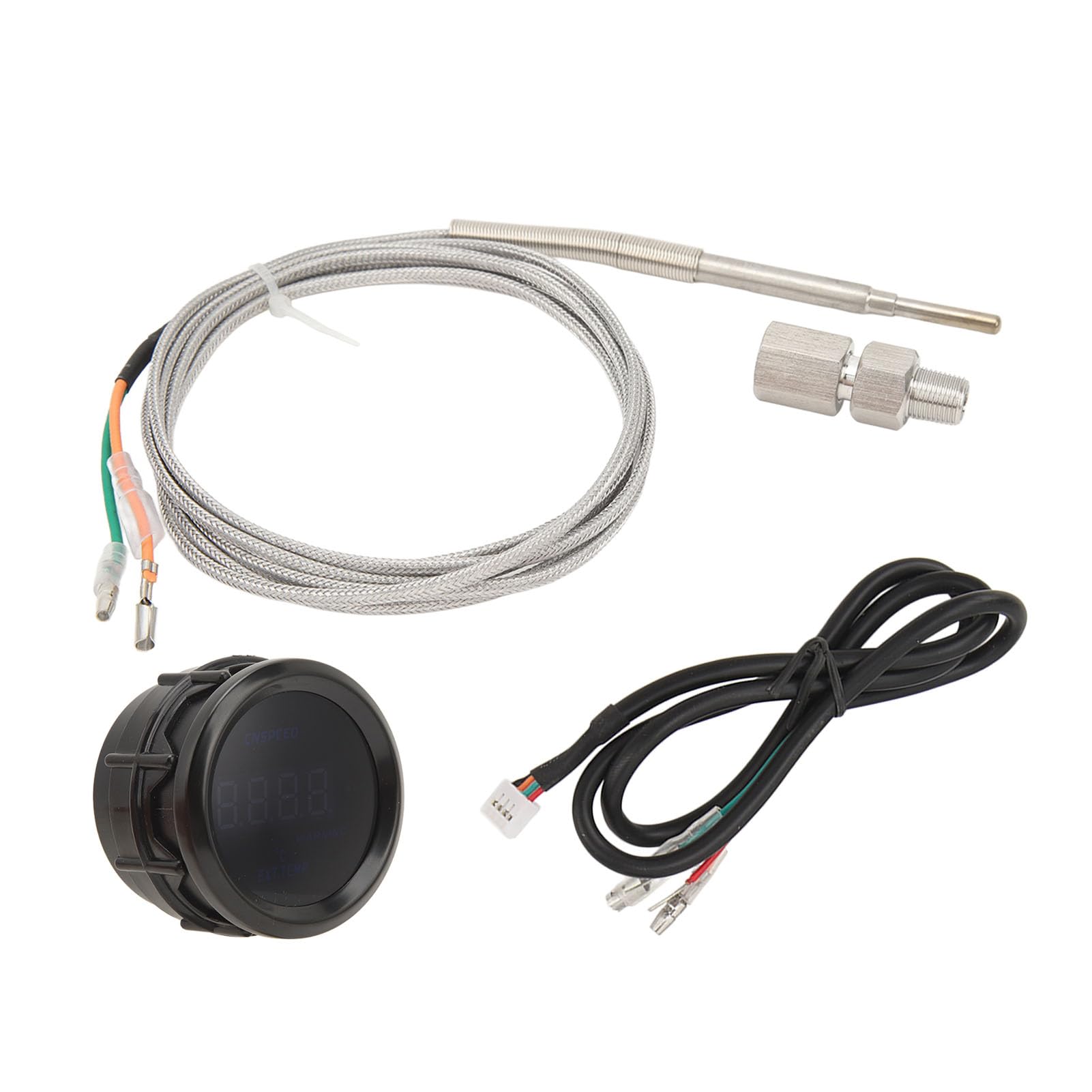 Indicatore di Temperatura del Gas di Scarico Indicatore EGT con Sensore Ad Alta Precisione Universale Adatto 52mm 12V per Auto