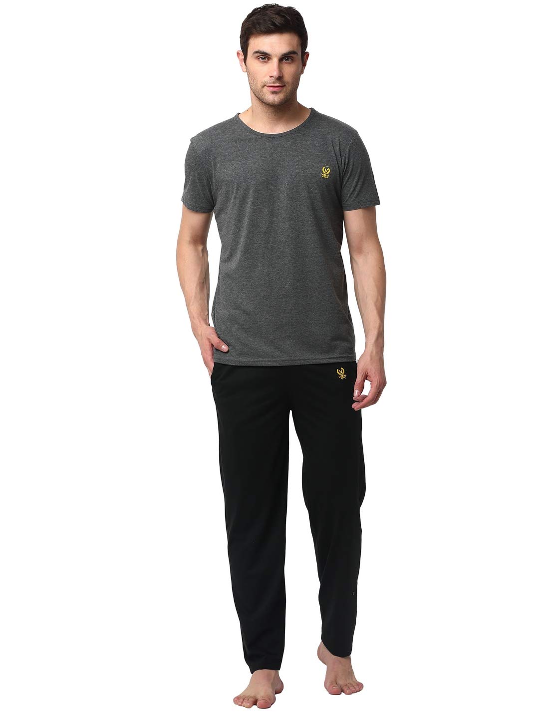 Mack Jonney Men Cotton Blend Relaxed Track Suit Co-Ord Set With Round Neck Half Sleeve T-Shirt And Track Pant-Vj-Mns-Ttp-Group13-picture-38