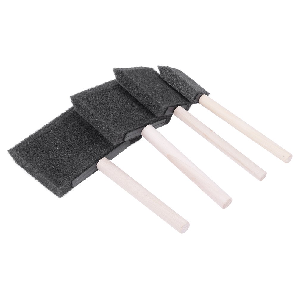 Sponge BrushCleaning BrushPain 4 Pcs Set Foam Sponge Brush With Wooden Handle For Painting Graffiti BrushCleaning Drawing CraftFoam Brush