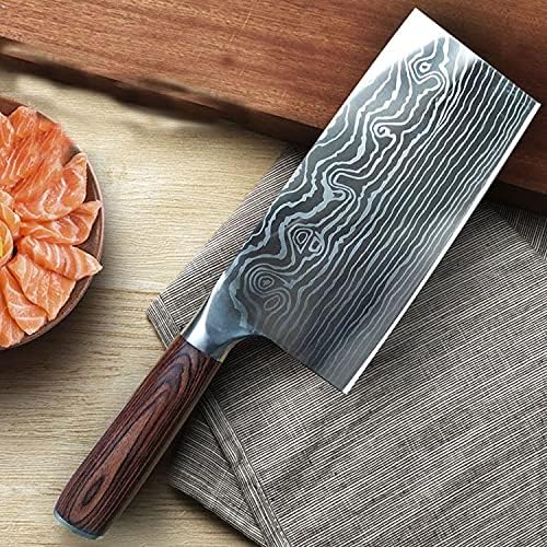 MAYiT Meat Cleaver Knife, Professional 8 inch Chinese Cleaver Chefs Knife Carbon kitchen Cooking knife Chinese Cleaver High Carbon Knives