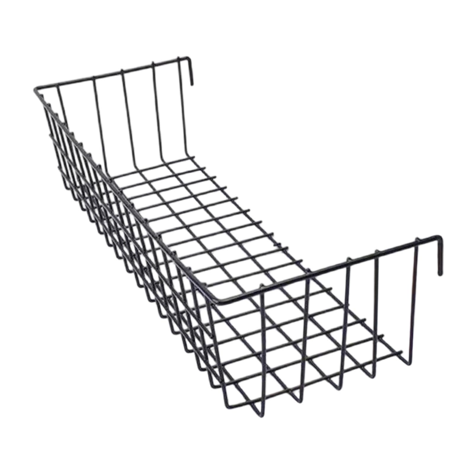 CALANDIS Wire Basket Multipurpose Iron Cabinets Organizer for Closet Kitchen Bathroom Black | Storage Bins & Baskets | Home Organization | Household Supplies & Cleaning-image-3