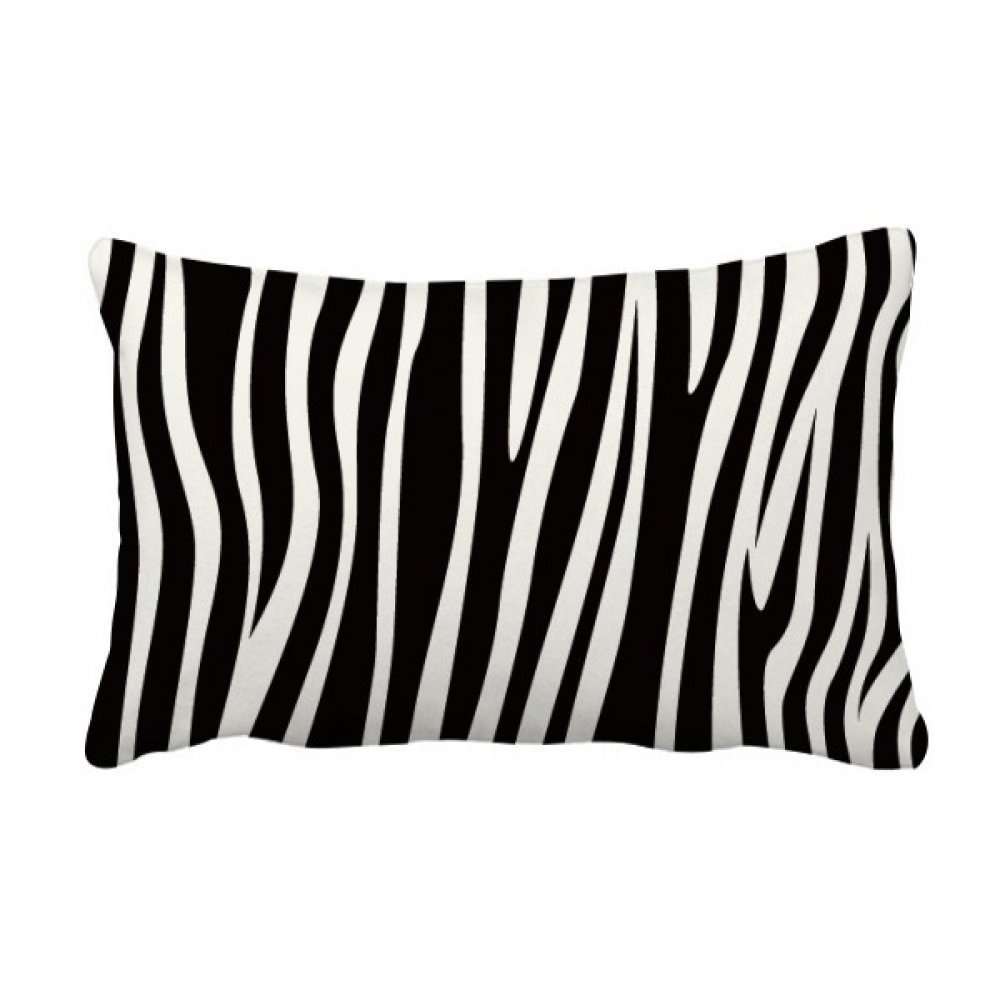 Oreiller lombaire motif blanc noir veines pour décoration canapé salon