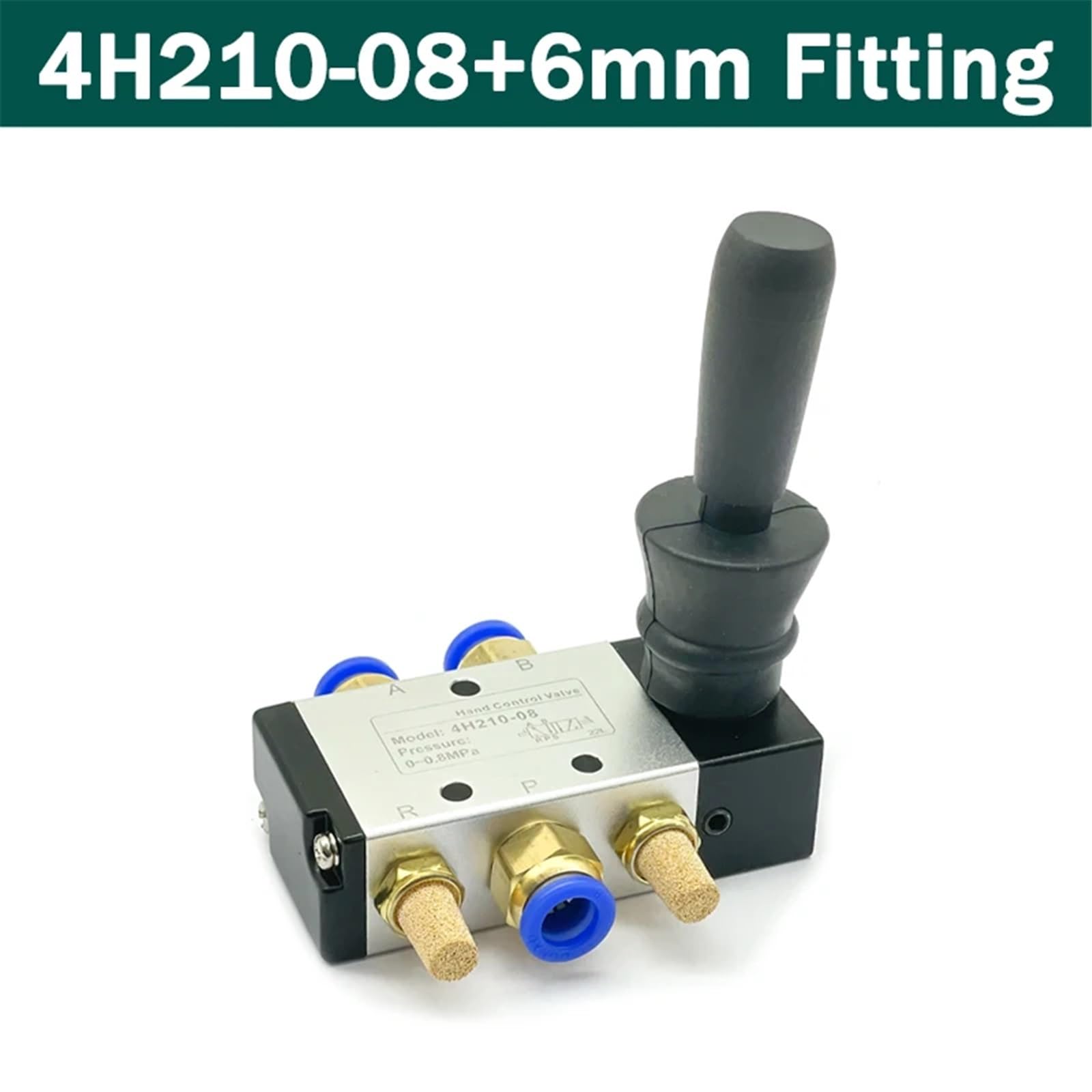 1pcs 4H210-08 1/4 "2 Posizioni 5 Port Air Valvola di controllo manuale pneumatica Valvola di controllo pneumatica 5/2 vie Leva manuale azionata valvola di controllo (4H210-08 6mm)