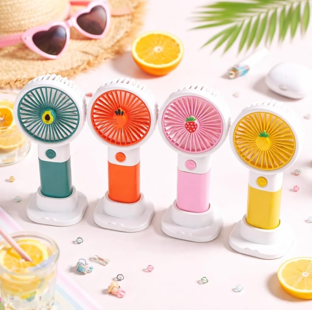 Portable Handheld Mini Fan – Multi-Color USB Rechargeable Personal Fan with Fruit Design (Pack of 1)-picture-39