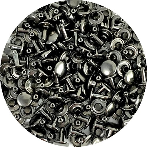 Springfield Leather Company's Gunmetal Medium Double Cap Rivets, 100pk
