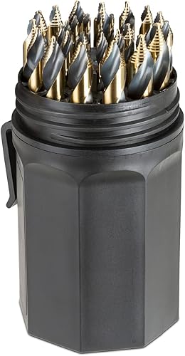 K Tool International XD3106 - Juego de brocas de tungsteno de cobalto resistente juego de 29 piezas de brocas de corte rápido multipunta fabricadas