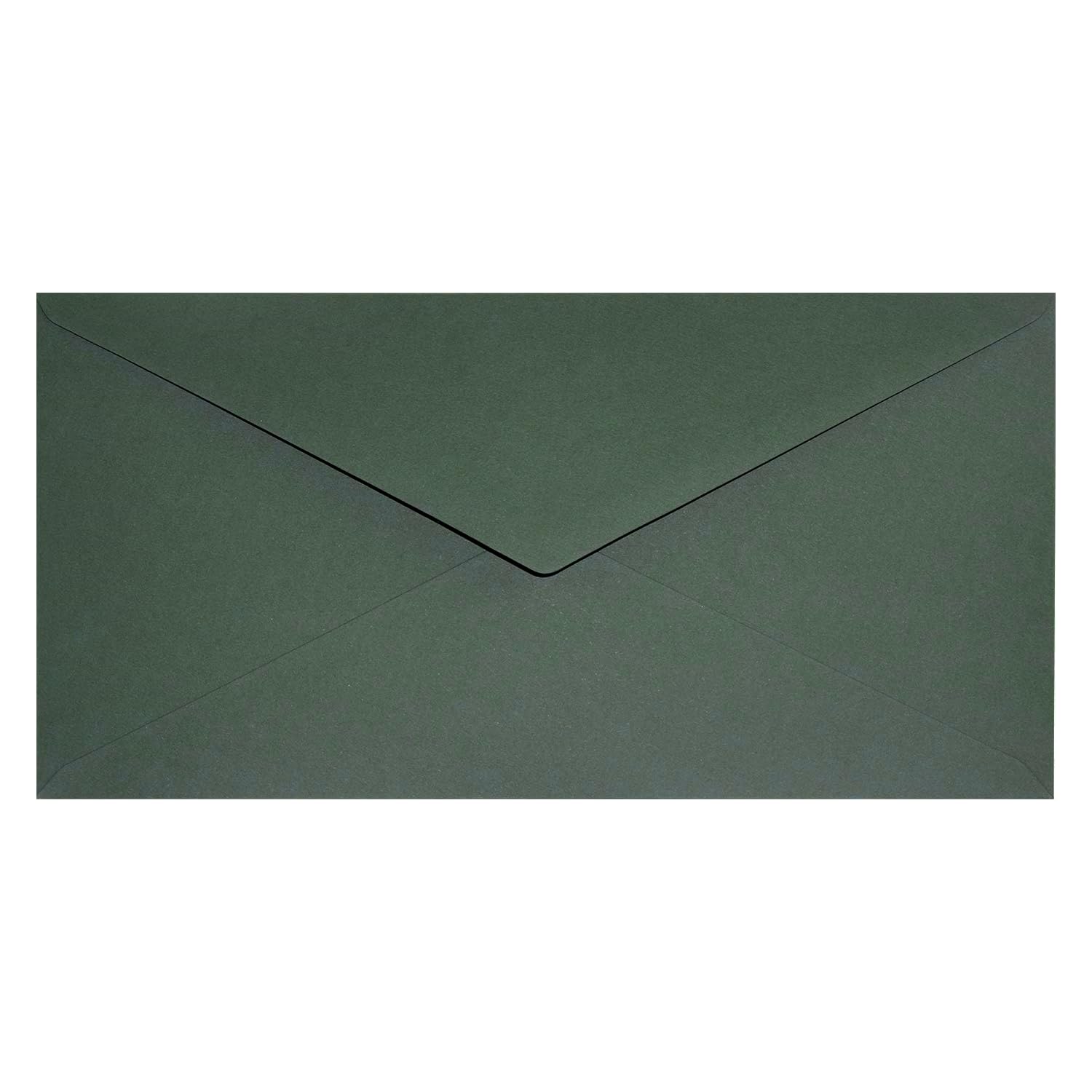 Netuno 25 Long Algae Green envelopes DL 110 x 220 mm 4.33 x 8.66 in 120gsm Keaykolour Sequoia Elegant Invitation Envelope Colourful Recycled envelopes for Letters Flyers Business Cards Weddings — image 1