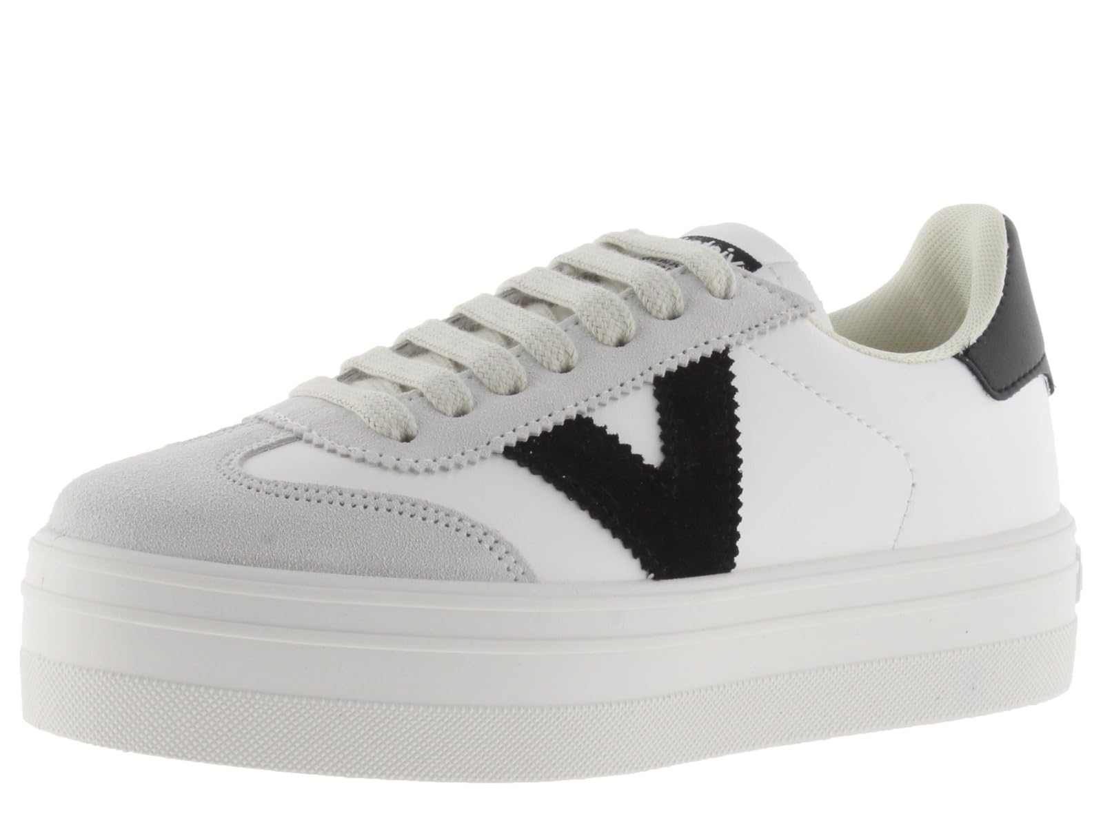 victoria Barcelona Ciclista Leather Effect Low Tennis & Platform & Color & Split Leather Pieces 1092173 for Women Negro 40