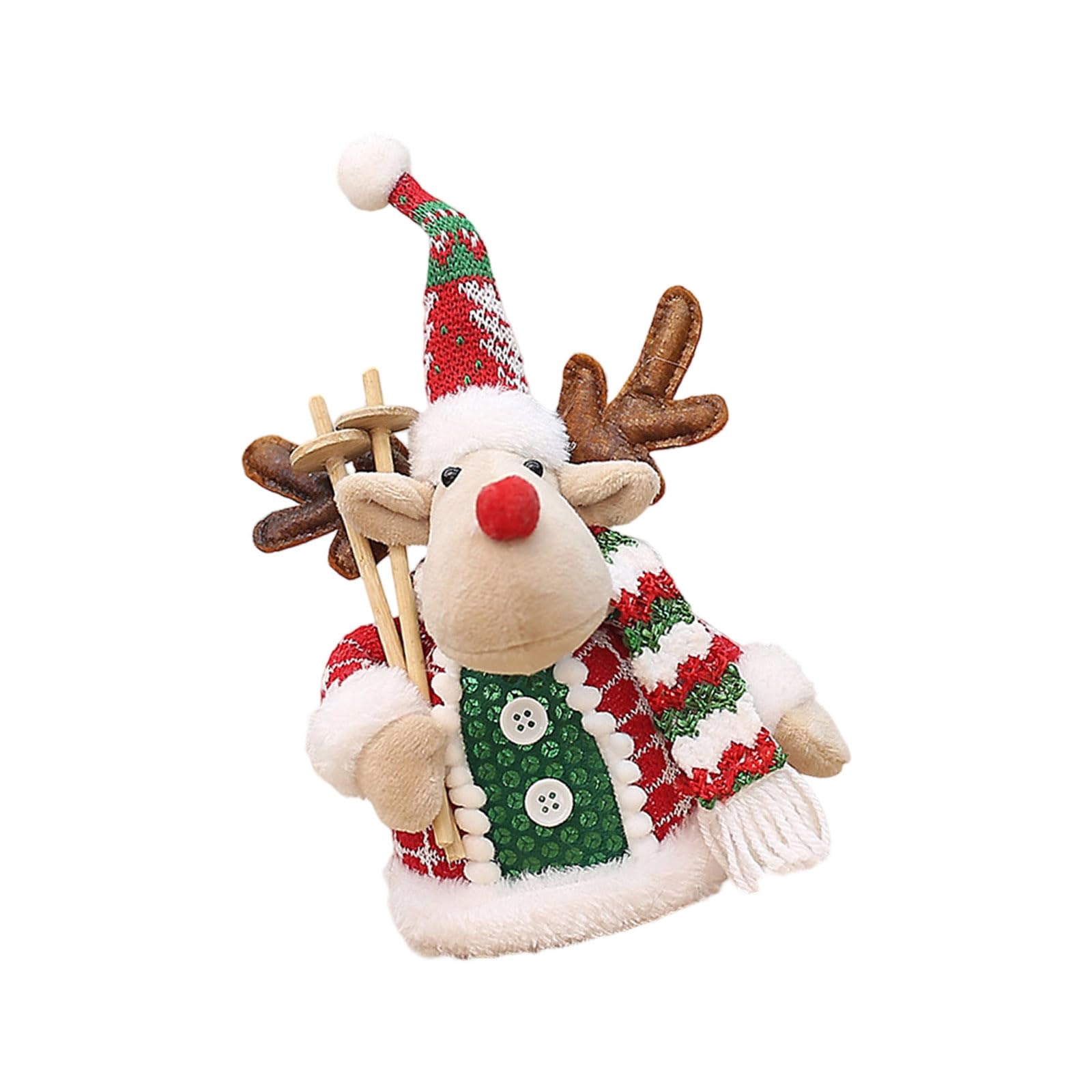 Elnwnnkc C Elnwnnk Festival Miniature Doll Decors Polyester Wood Raft Sturdy Olor Living Room Bedroom Party Decoration Hristmas Miniature Figurines Decors