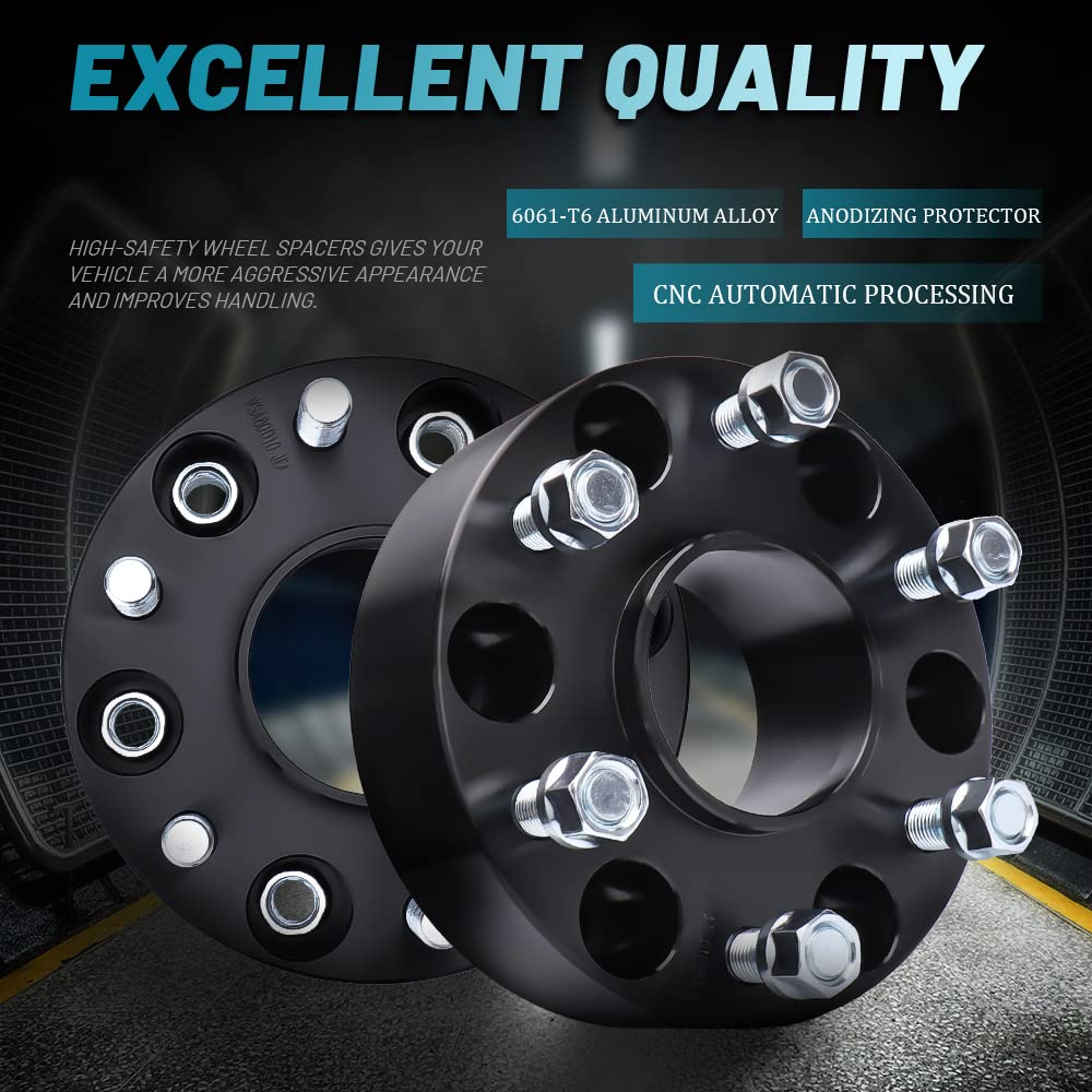 Kit 4 Distanziali Per Ruote 8x180 Mm 2 Pollici Con Foro Mozzo 125mm - Per Silverado YTAUTOPARTS