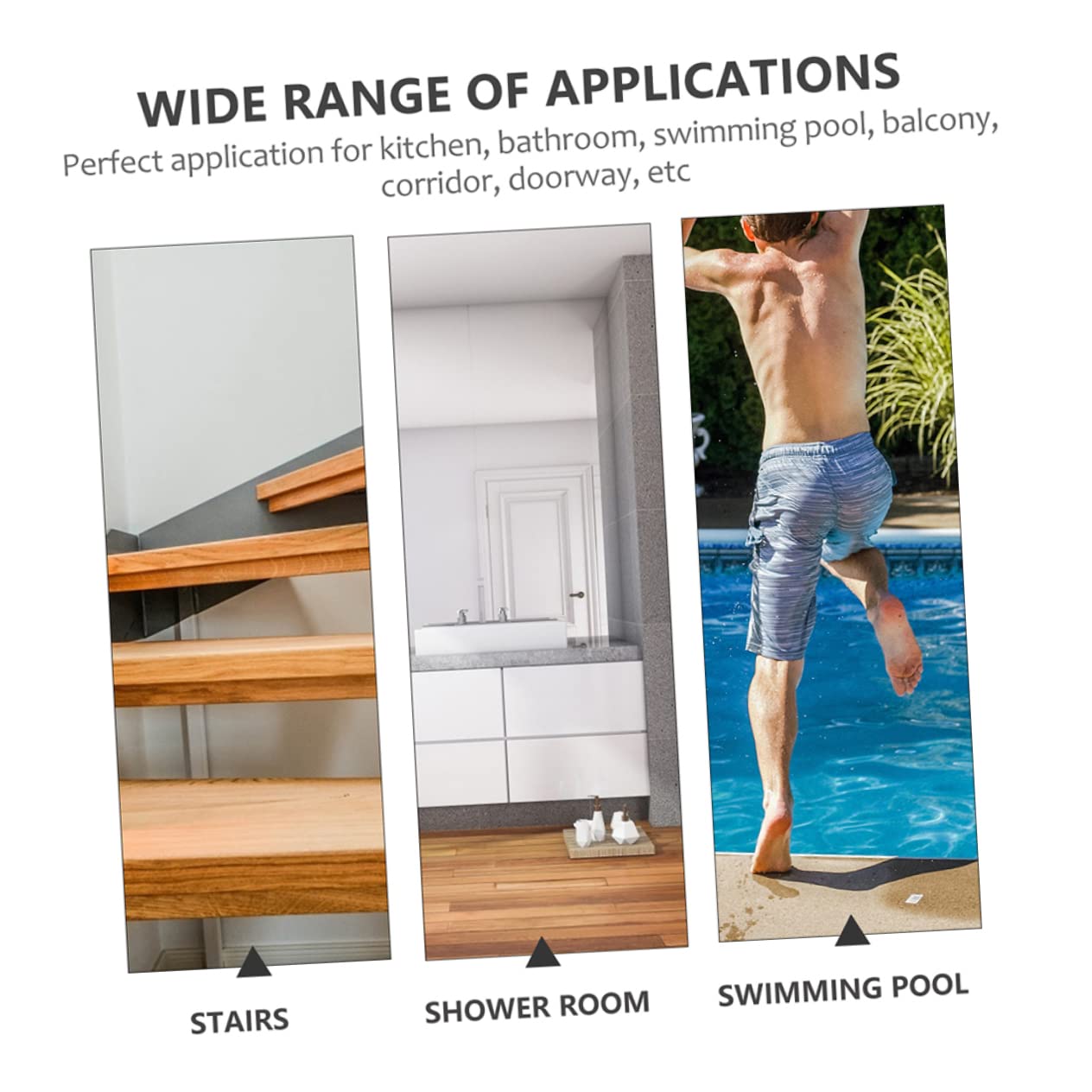 LABRIMP 10piezas Pegatinas Antideslizantes Para Suelo De Baño Tira De Seguridad Para Suelo Pegatinas Para Bañera y Ducha Para Plato De Ducha y Escaleras