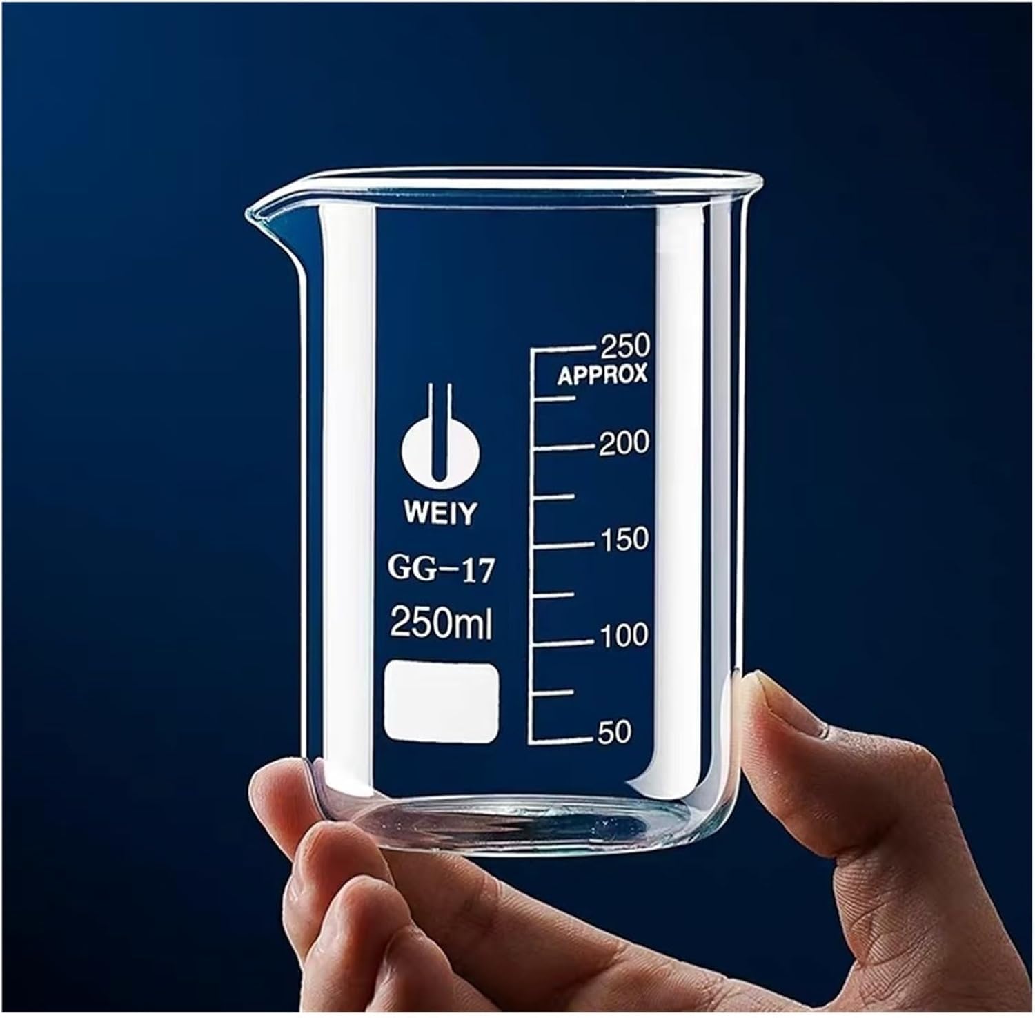 Laborglas Becher-Set, Hochtemperatur-Messbecher, 2 Stück für genaue Flüssigkeitsmessungen, langlebig und hitzebeständig für Chemie und Experimente