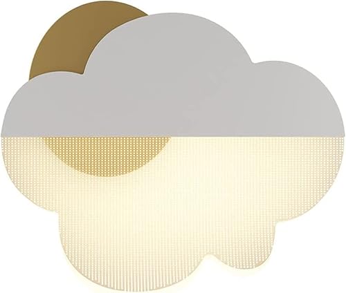 Lámpara de pared para habitación de los niños, aplique de pared LED en forma de nube, lámpara de dormitorio de niños, lámpara de noche de dibujos